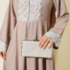 Lace Stone Detail Dress Beige – Bild 4