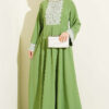 Lace Stone Detail Dress Pistachio Green – Bild 2
