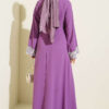 Lace Stone Detail Dress Purple – Bild 3