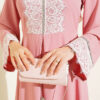 Lace Stone Detail Dress Powder Pink - Image 4
