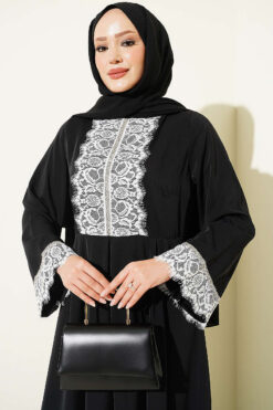 Alternative view of Lace Stone Detail Dress Black