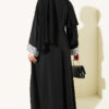 Lace Stone Detail Dress Black - Image 3