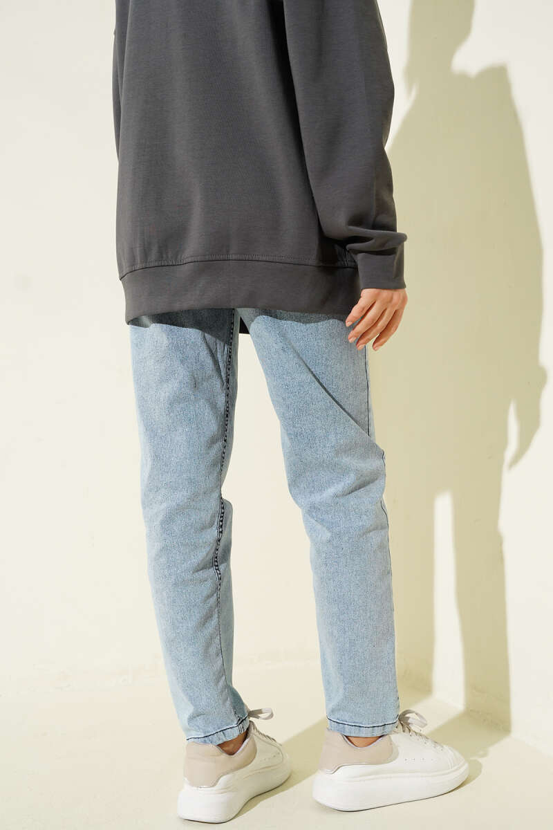 Slim Fit High-Waisted Denim Pants Ice Blue – Bild 3