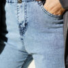 Slim Fit High-Waisted Denim Pants Ice Blue – Bild 4