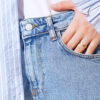 Slim Fit Mom Jeans Light Blue – Image 4