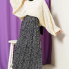 Openwork Batwing Sleeve Knitted Sweater Beige - Image 2