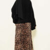 Openwork Batwing Sleeve Knitted Sweater Black - Image 3