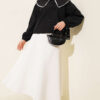 Nautical Collar Tied Short Shirt Black – Image 2