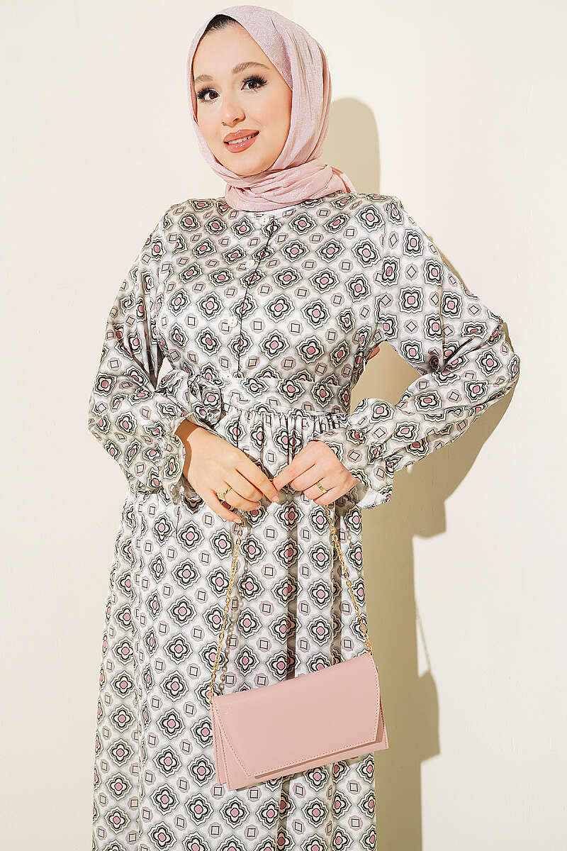 Printed Ruffle Detail Dress Hazel - Image 2