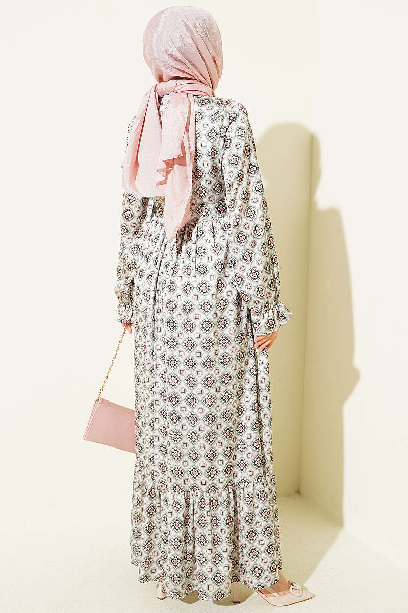 Printed Ruffle Detail Dress Hazel - Image 3