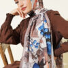 Patterned French Silk Scarf Sand Beige - immagine 5