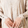 Patterned Gold-Button Mercerized Tunic Beige – Bild 4