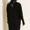 Patterned Gold-Button Mercerized Tunic Black – Bild 3