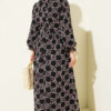 Chiffon Dress with Patterned Ribbon Detail Rose Dust - Afbeelding 3