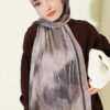 Patterned Liva Modal Crepe Shawl Beige - Image 5