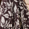 Pleated Waistband Chiffon Skirt Dark Brown - Imagen 4