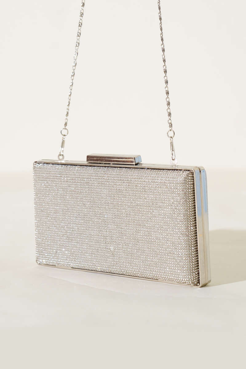 Rectangular Embellished Evening Clutch Bag Copper - الصورة 6