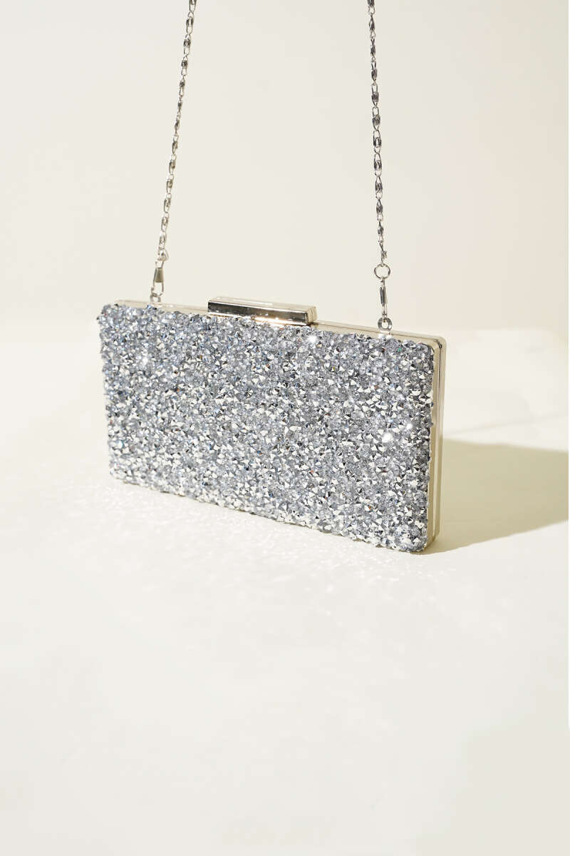 Rectangular Embellished Evening Clutch Bag Copper - الصورة 9
