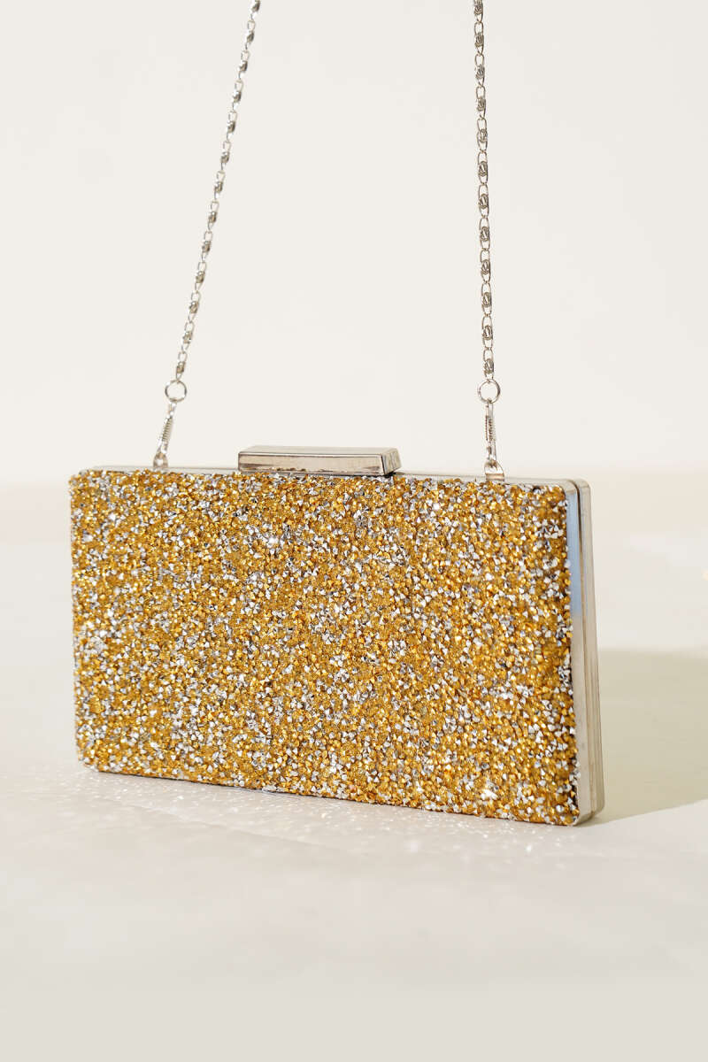 Rectangular Embellished Evening Clutch Bag Copper - الصورة 10