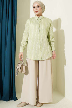Alternative view of Vertical Stripe Basic Shirt Hazel