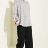 Vertical Stripe Basic Shirt Grey - Imagen 2