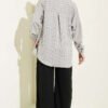 Vertical Stripe Basic Shirt Grey - Imagen 3