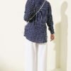 Vertical Stripe Basic Shirt Navy Blue - Imagen 3