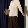 Vertical Stripe Basic Shirt Latte – Bild 2