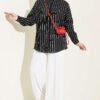 Vertical Stripe Basic Shirt Black - Imagen 2