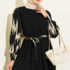 Ankle-Gathered Embroidered Dress Beige – Bild 2