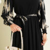 Ankle-Gathered Embroidered Dress Beige – Bild 4