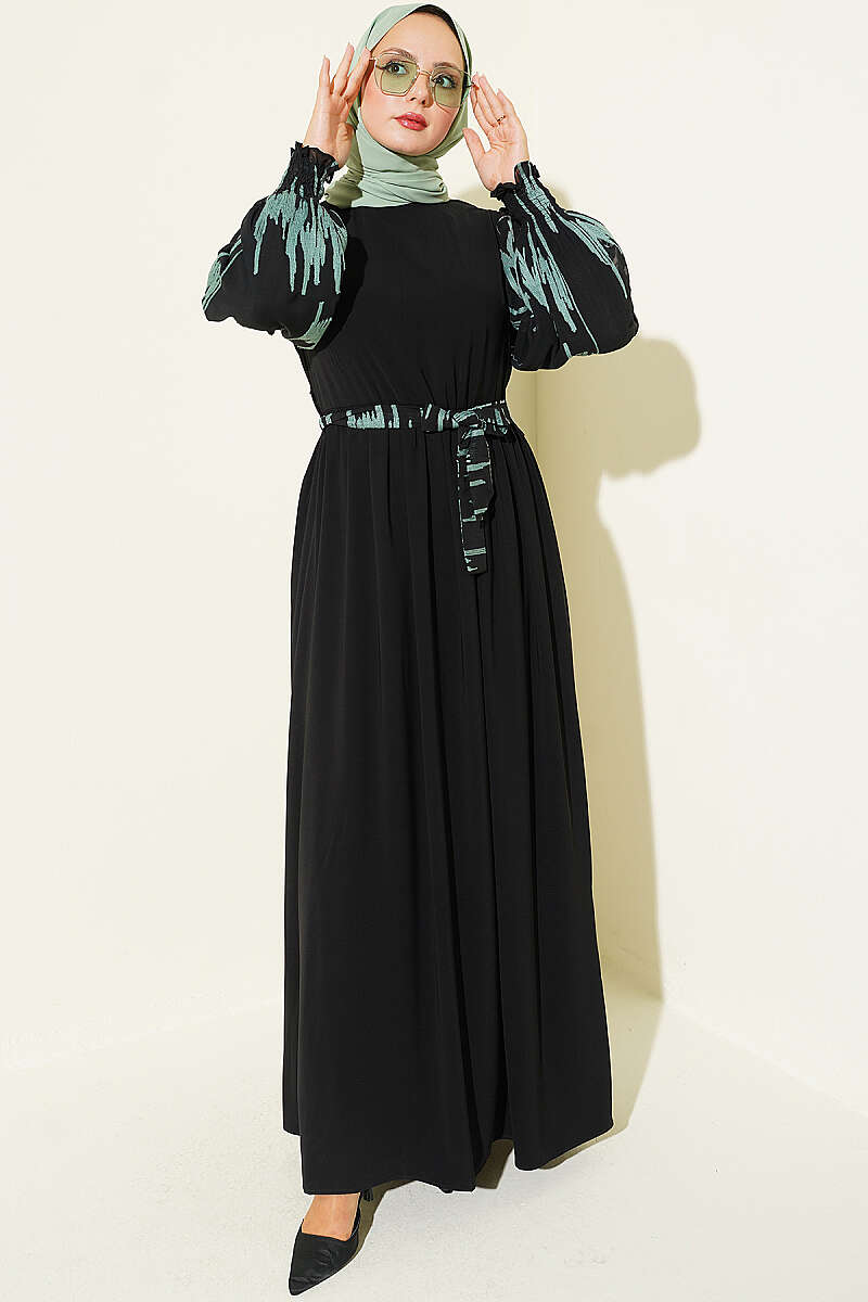 Ankle-Gathered Embroidered Dress Hazel
