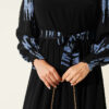 Ankle-Gathered Embroidered Dress Indigo - immagine 4