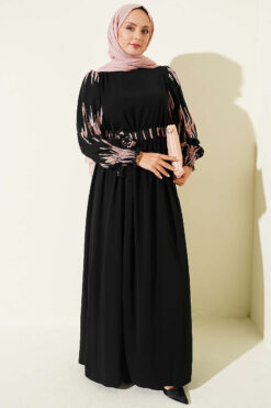 Alternative view of Ankle-Gathered Embroidered Dress Powder Pink