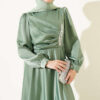 Draped Beaded Satin Evening Dress Hazel - Imagen 2