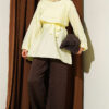 Draped Belted Tunic Yellow – Bild 2