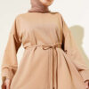 Double Sleeve Tie Tunic Camel