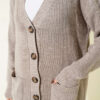 Button-Up Pocket Long Knit Cardigan Bronze - الصورة 4