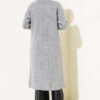 ⁦Button-Up Pocket Long Knit Cardigan Grey⁩ - الصورة ⁦3⁩