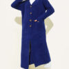 Button-Up Pocket Long Knit Cardigan Navy Blue
