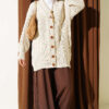 Buttoned Knit Detail Cardigan Beige - Afbeelding 2