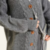 Buttoned Knit Detail Cardigan Smoke - Image 4