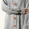 Buttoned Knit Detail Cardigan Grey - Image 4