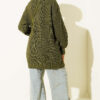 Buttoned Knit Detail Cardigan Khaki - Image 3