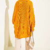 Buttoned Knit Detail Cardigan Mustard - Image 3