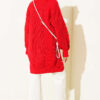 Buttoned Knit Detail Cardigan Red - Imagen 3