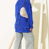 Buttoned Knit Detail Cardigan Saxon Blue - Image 3