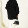 Buttoned Knit Detail Cardigan Black - immagine 3