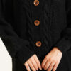 Buttoned Knit Detail Cardigan Black - immagine 4
