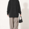 Off-Shoulder Button-Front French Terry Knit Cardigan Anthracite - Afbeelding 4